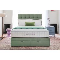 Sleepeezee Graphite Echo 2300 Memory Hybrid Mattress + Premium Divan Bed, Bednextday_Marine, End Opening Ottoman, Single