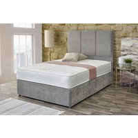 Shire Bed Company Memory Deluxe 1000 Mattress + Premium Divan Bed, Bednextday_Teal, 2 Drawers, Single
