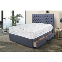 Sleepeezee Opulent Wool Pillow Top Mattress + Premium Divan Bed, Bednextday_Cream, 2 Drawers, Super King