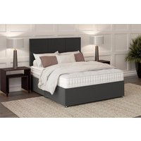 Hypnos Wool Ortho Mattress + Premium Divan Bed, Silver, 4 Drawer, Small Double