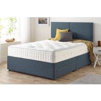 Relyon Guildford 1000 Mattress + Premium Divan Bed, Silver, End Ottoman, Single