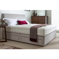Harrison Spinks Ely Ortho 2750 Mattress + Premium Divan Bed, Silver, 4 Drawer, Small Double