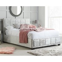 Hannover - King Size - Light Grey - Velvet - 5ft - Happy Beds