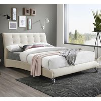 Hemlock - Double -Warm Stone - Velvet - 4ft6 - Happy Beds