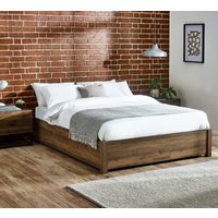 Westbrook – King Size – Platform Ottoman Storage Bed – Rustic– Wooden – 5ft - Happy Beds