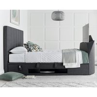 Medburn - Super King Size - Ottoman Storage Bed - Slate Grey - Fabric - 6ft - Happy Beds