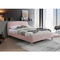 Otley - Double - Pink - Fabric - Low Foot-End Bed 4ft6 - Happy Beds