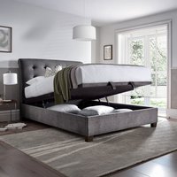 Ashbrooke - King Size - Ottoman Storage Bed - Dark Grey - Velvet - 5ft