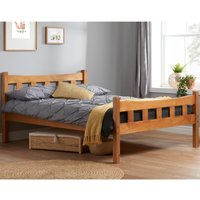 Miami - Antique Solid Pine Wooden Bed Frame - 4ft Small Double - Happy Beds