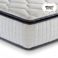 SleepSoul Bliss 800 Pocket Spring and Memory Foam Pillowtop Mattress - Double - Medium Firmness - Extra Deep - 4ft6 (135 x 190 cm) - Happy Beds