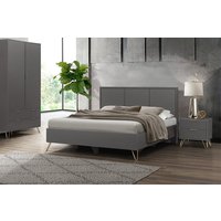 Birlea Arlo Grey Fabric Bed, Double