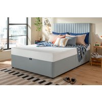 Silentnight Breathe Gel Memory Foam Mattress + Premium Divan Bed, Teal, End Ottoman, Single