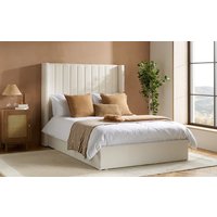 Birlea Maisey Fabric Ottoman Bed Frame, King Size, White Boucle