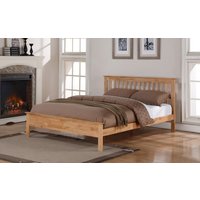 Flintshire Pentre Hardwood Oak Finish Bed Frame, King Size