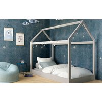 LPD Hickory Wooden Kids Bed, Single, White
