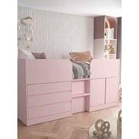 Very Home Bailey Mid Sleeper Bed With Mattress Options (Buy &Amp; Save) - Pink - Fsc&Reg; Certified - Bed Frame Only