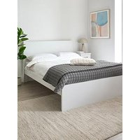 Very Home Camberley Bed Frame With Mattress Options (Buy &Amp; Save!) - White - Bed Frame With Microquilt Mattress