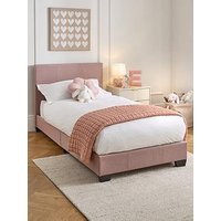 Very Home Riley Children'S Fabric Single Bed With Mattress Options (Buy &Amp; Save!) - Antique Rose - Bed Frame Only
