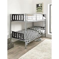 Very Home Cyber Metal Bunk Bed (Can Be Split Into 2 Beds) With Mattress Options (Buy &Amp; Save!) - Bunk Bed Frame With 2 Premium Mattresses