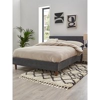 Very Home Porto Fabric Bed Frame With Mattress Options (Buy &Amp; Save!) - Dark Grey - Fsc&Reg; Certified