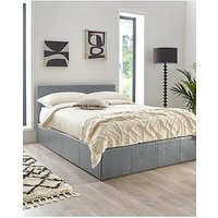 Very Home Marston Faux Leather End Lift Up Storage Ottoman Bed With Mattress Options (Buy And Save!) - Grey - Fsc&Reg; Certified - Bed Frame With Microquilt Mattress