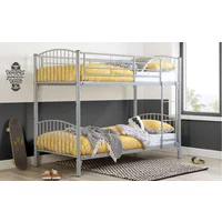 Birlea Corfu Metal Bunk Bed, Single