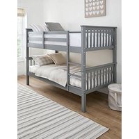 Very Home Novara Bunk Bed With Mattress Options (Buy &Amp; Save!) - Grey - Fsc&Reg; Certified - Bed Frame With 2 Premium Mattresses