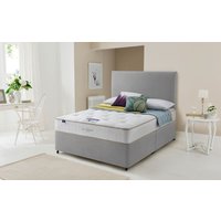 Silentnight Amsterdam Miracoil Ortho Divan Bed Set, Double, 2 Drawers + 2 Half Drawers, Matching Selene Headboard, Slate Grey