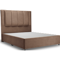 Kelham Bed Caramel - Double / Ottoman / Dark Wood