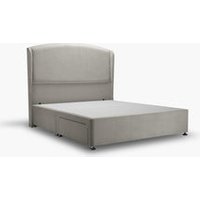 Melrose Bed Silver Grey - Super King / 4 Drawer / Chrome