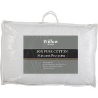 Willow Luxury 100% Cotton Mattress Protector, Single