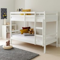 Durham - Small Single - Kids Bunk Bed - White - Wood - 2ft6 - Happy Beds