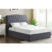 Athens Upholstered Storage Bed, Dark Grey, King Size