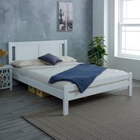 Glory - Double - White - Wooden - Low Foot-End Bed - 4ft6 - Happy Beds