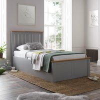 Francis - Single - Ottoman Bed - Grey - Wood - 3ft - Happy Beds