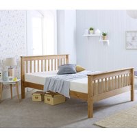Somerset - King Size - High Foot-End Bed - Waxed Pine - Wooden - High Foot-End Bed - 5ft - Happy Beds