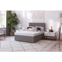 Value Eco Foam Mattress + Premium Divan Bed, Teal, End Ottoman, Double