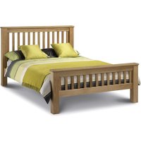 Amsterdam - Double - Solid Oak Wooden Bed Frame - High Foot End - Double - Happy Beds