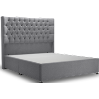 Didsbury Bed Urban Grey - Double / No Storage / Chrome
