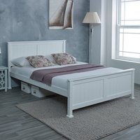 Madrid - King Size - White - Wooden - 5ft - Happy Beds