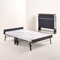 Jay-Be – Small Double - Grand Folding Bed with e-Pocket Mattress – White/Black – Metal/Fabric – 4ft