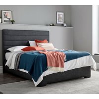 Appleby - Double - Ottoman Storage Bed - Dark Grey - Fabric - 4ft6 - Happy Beds